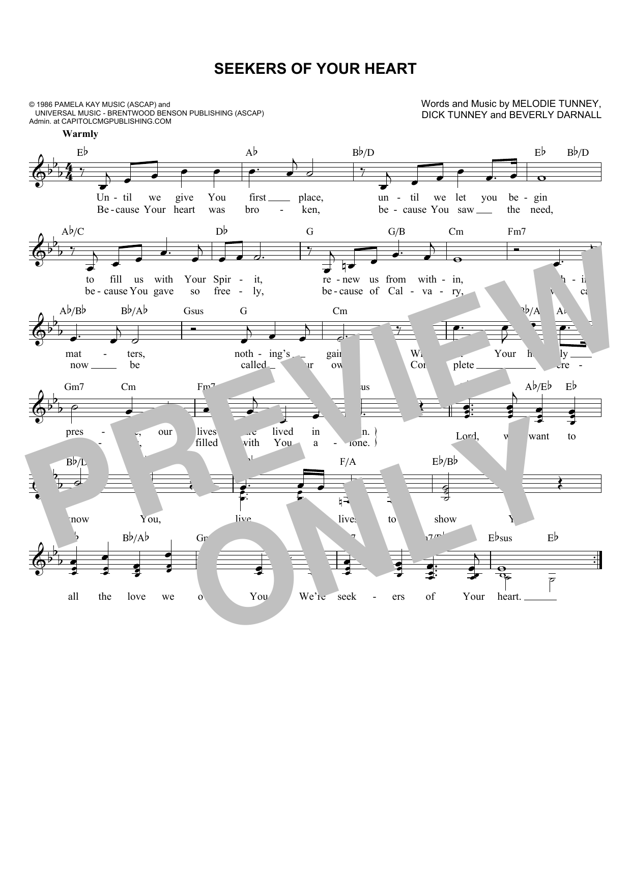 Download Dick & Mel Tunney Seekers Of Your Heart Sheet Music