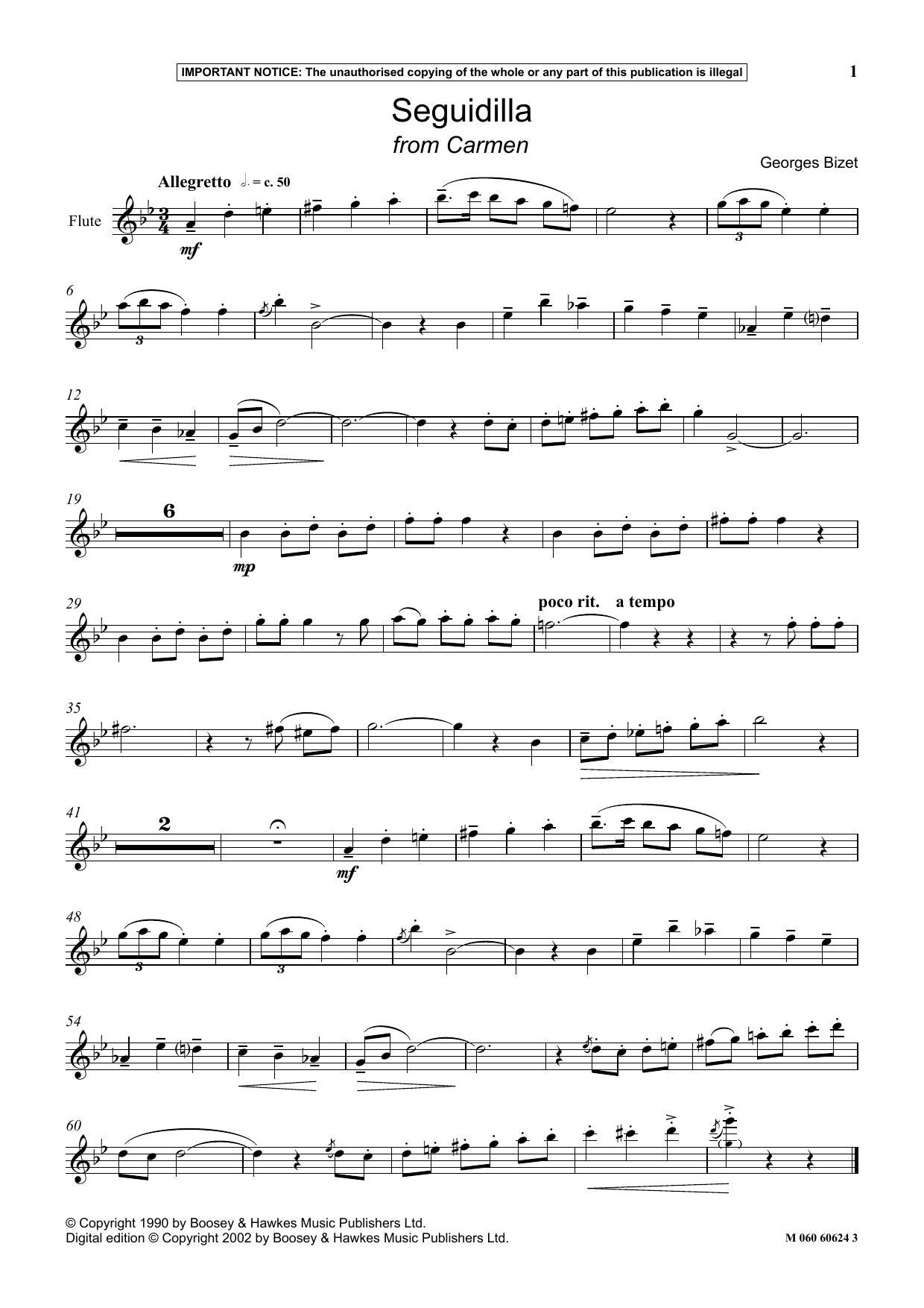Download Georges Bizet Seguidilla (from Carmen) Sheet Music
