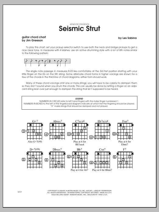 Download Les Sabina Seismic Strut - Guitar Chord Chart Sheet Music