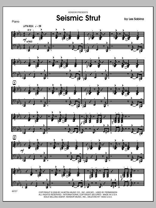 Download Les Sabina Seismic Strut - Piano Sheet Music