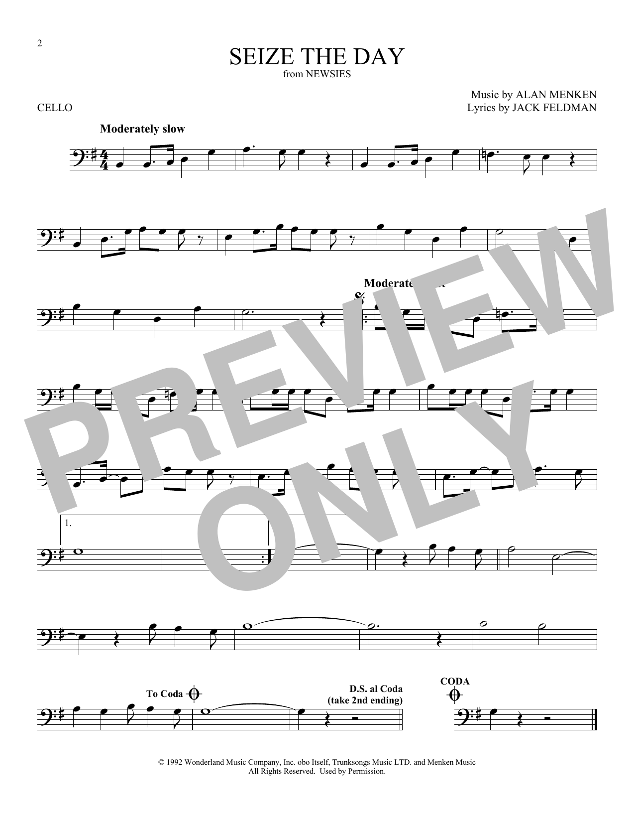 Download Alan Menken Seize The Day (from Newsies) Sheet Music