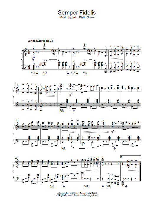 Download John Philip Sousa Semper Fidelis Sheet Music