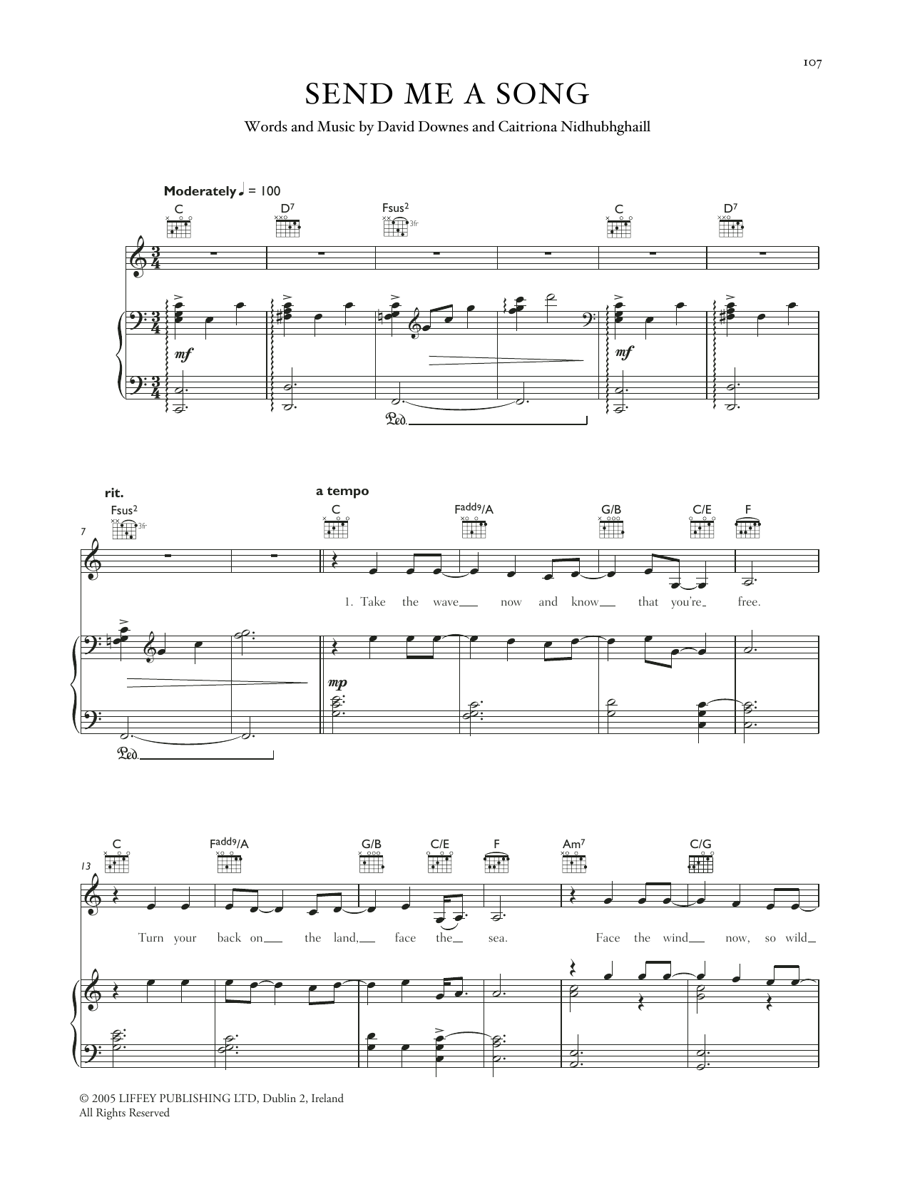 Download Celtic Woman Send Me A Song Sheet Music