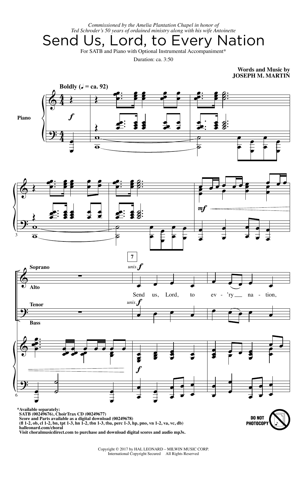 Download Joseph M. Martin Send Us, Lord, To Every Nation Sheet Music