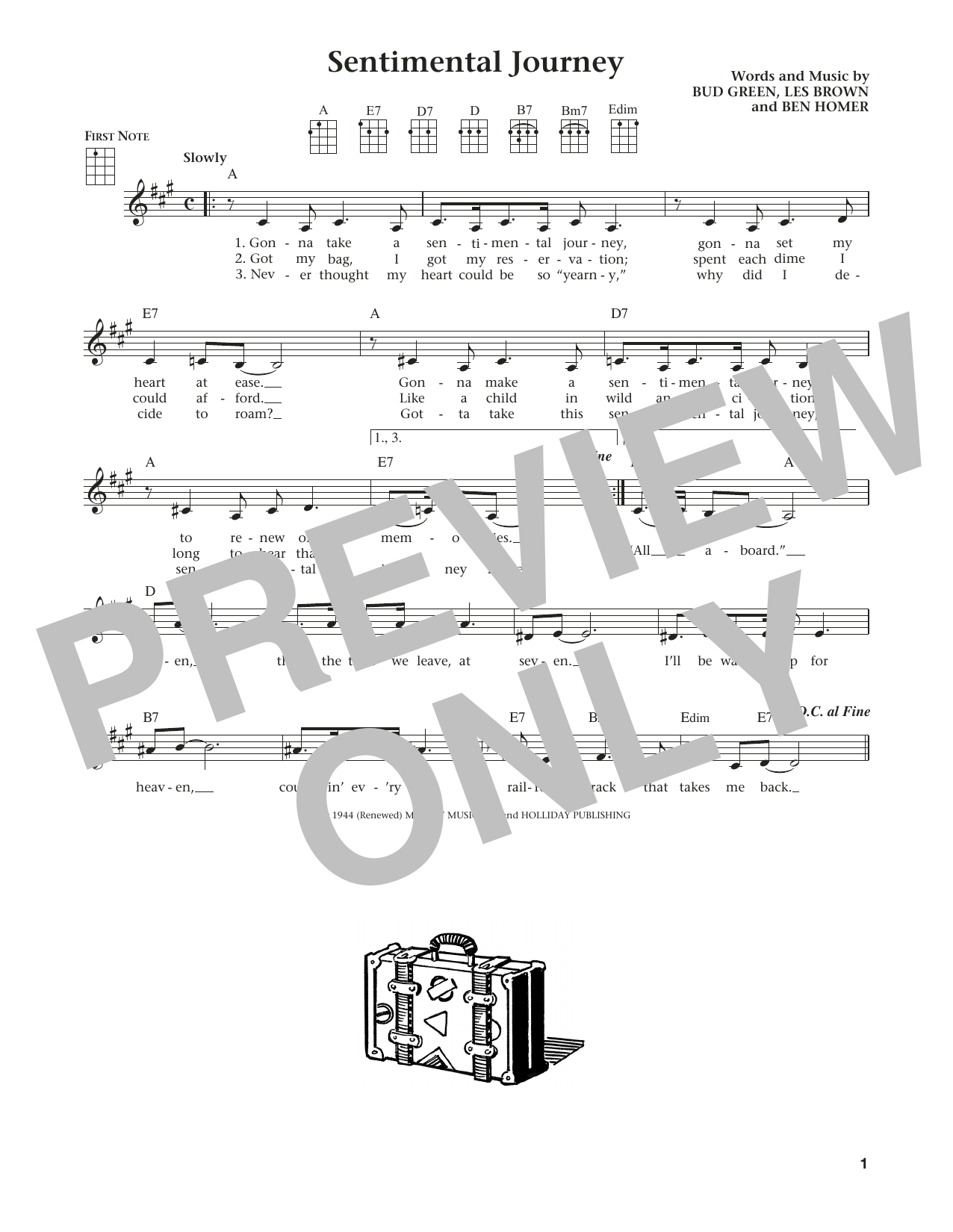 Download Ben Homer Sentimental Journey (from The Daily Uku Sheet Music