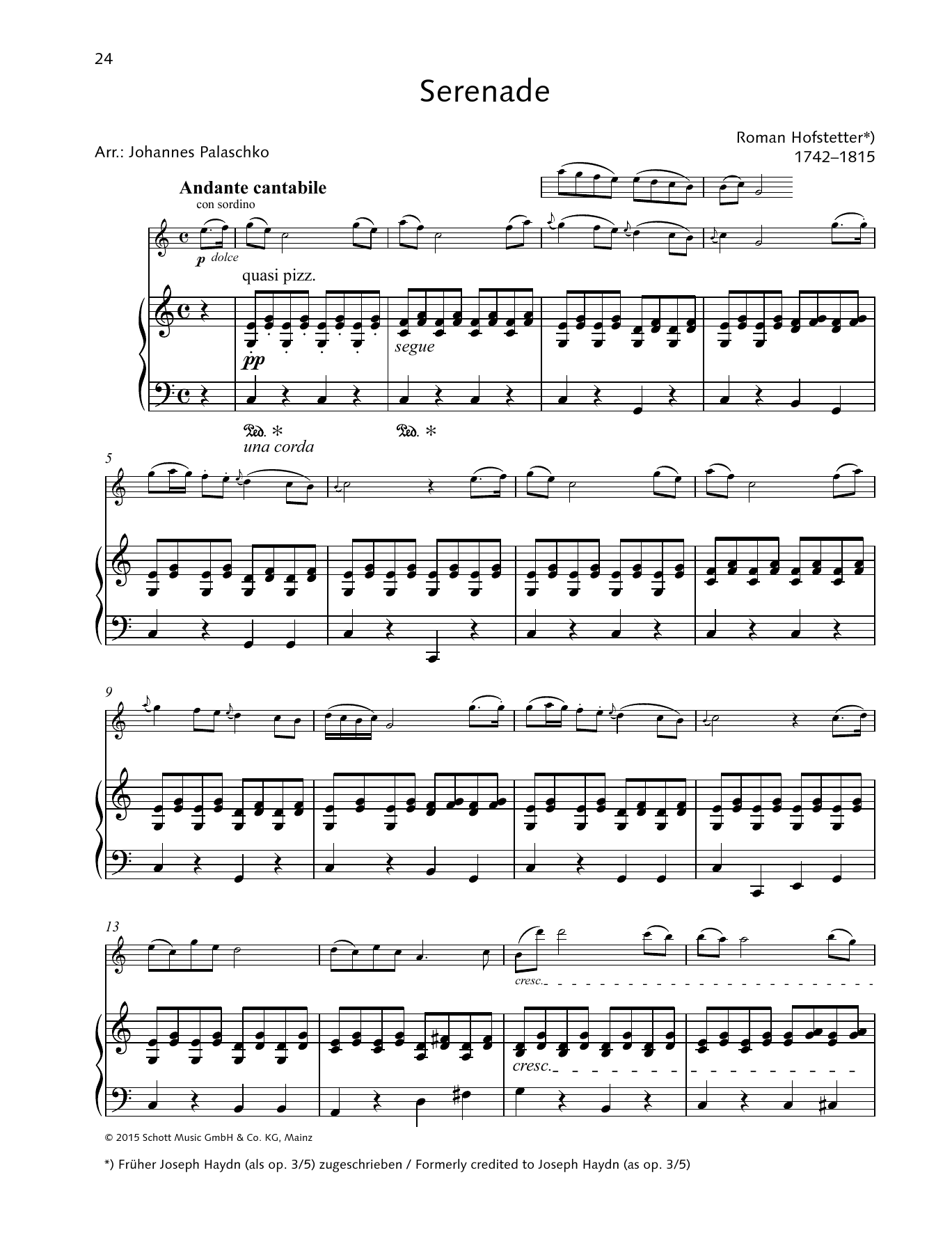 Download Johannes Palaschko Serenade Sheet Music