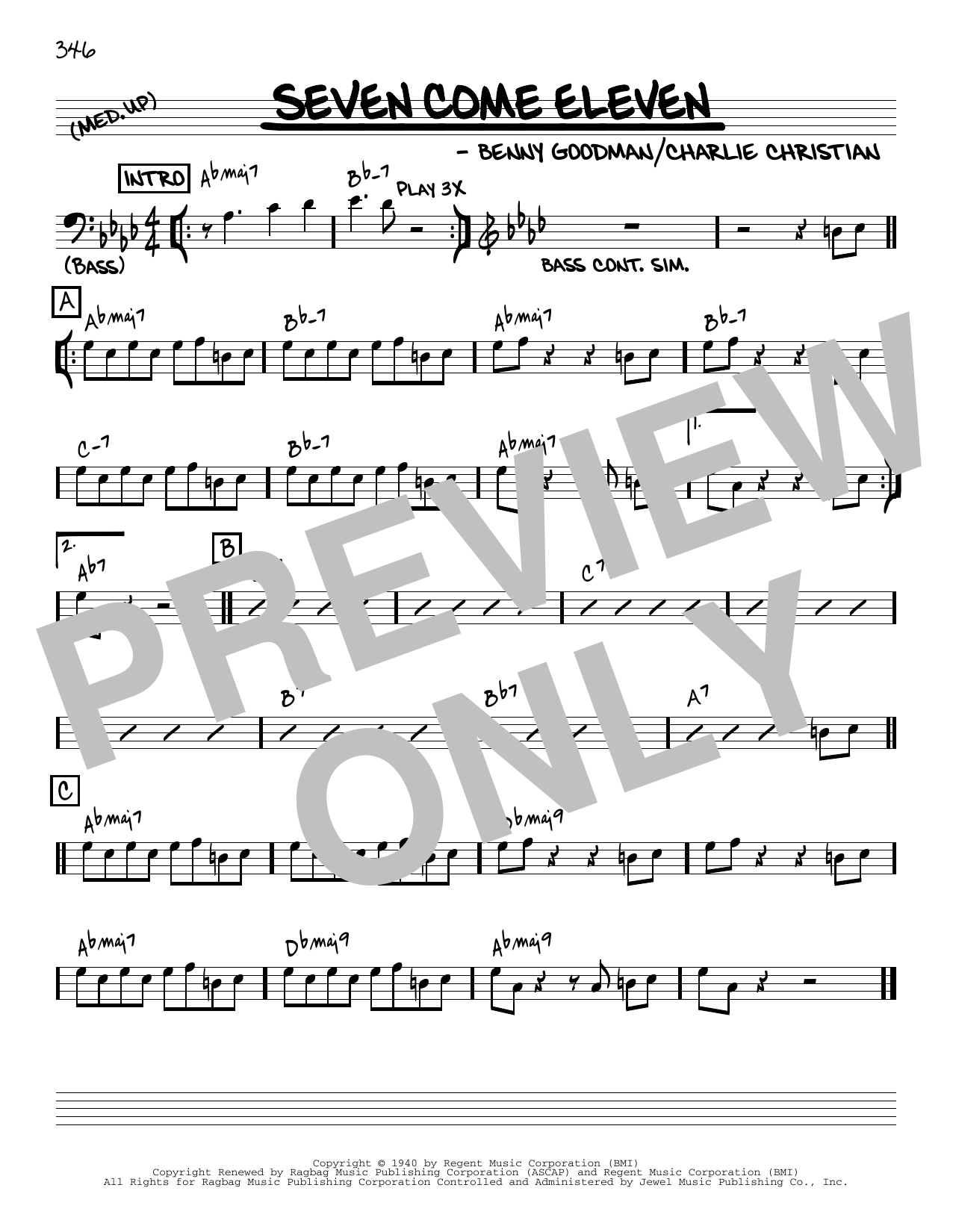 Download Benny Goodman Seven Come Eleven [Reharmonized version Sheet Music