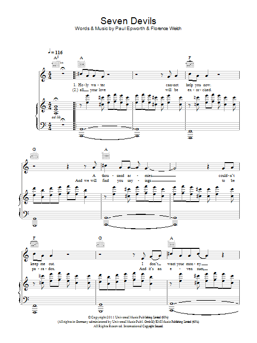 Download Florence And The Machine Seven Devils Sheet Music