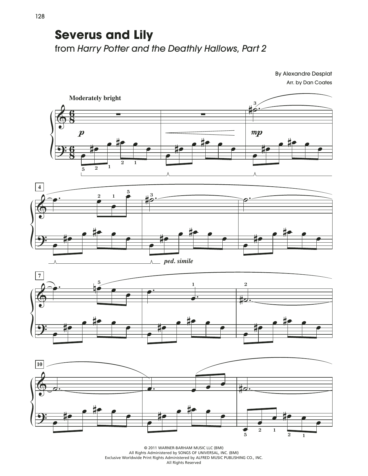 Download Alexandre Desplat Severus And Lily (from Harry Potter) Sheet Music