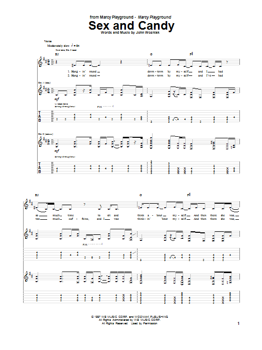 Download Marcy Playground Sex And Candy Sheet Music