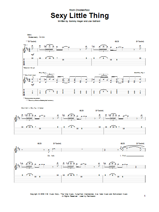 Download Chickenfoot Sexy Little Thing Sheet Music