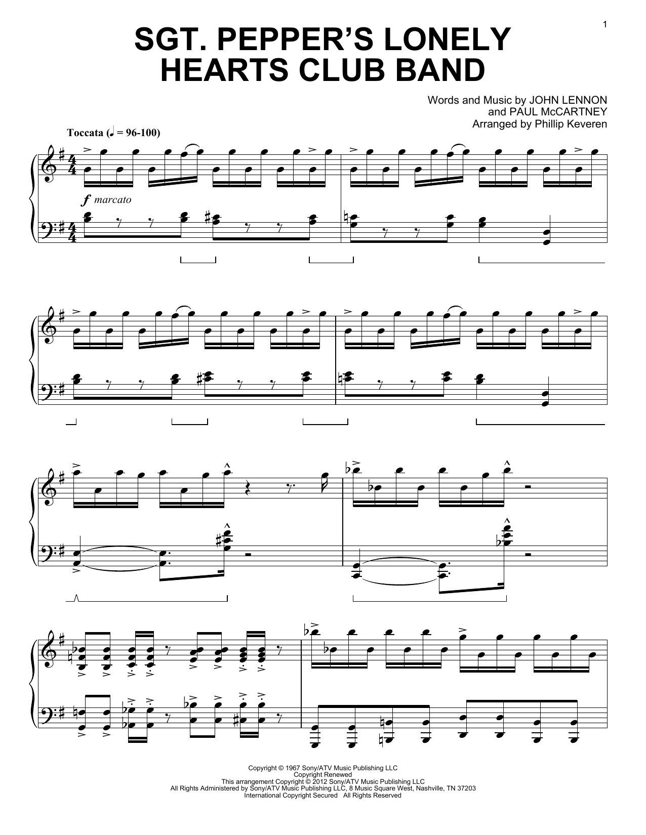 Download The Beatles Sgt. Pepper's Lonely Hearts Club Band [ Sheet Music