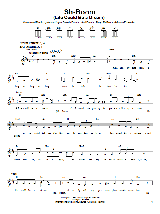 Download The Crew-Cuts Sh-Boom (Life Could Be A Dream) Sheet Music
