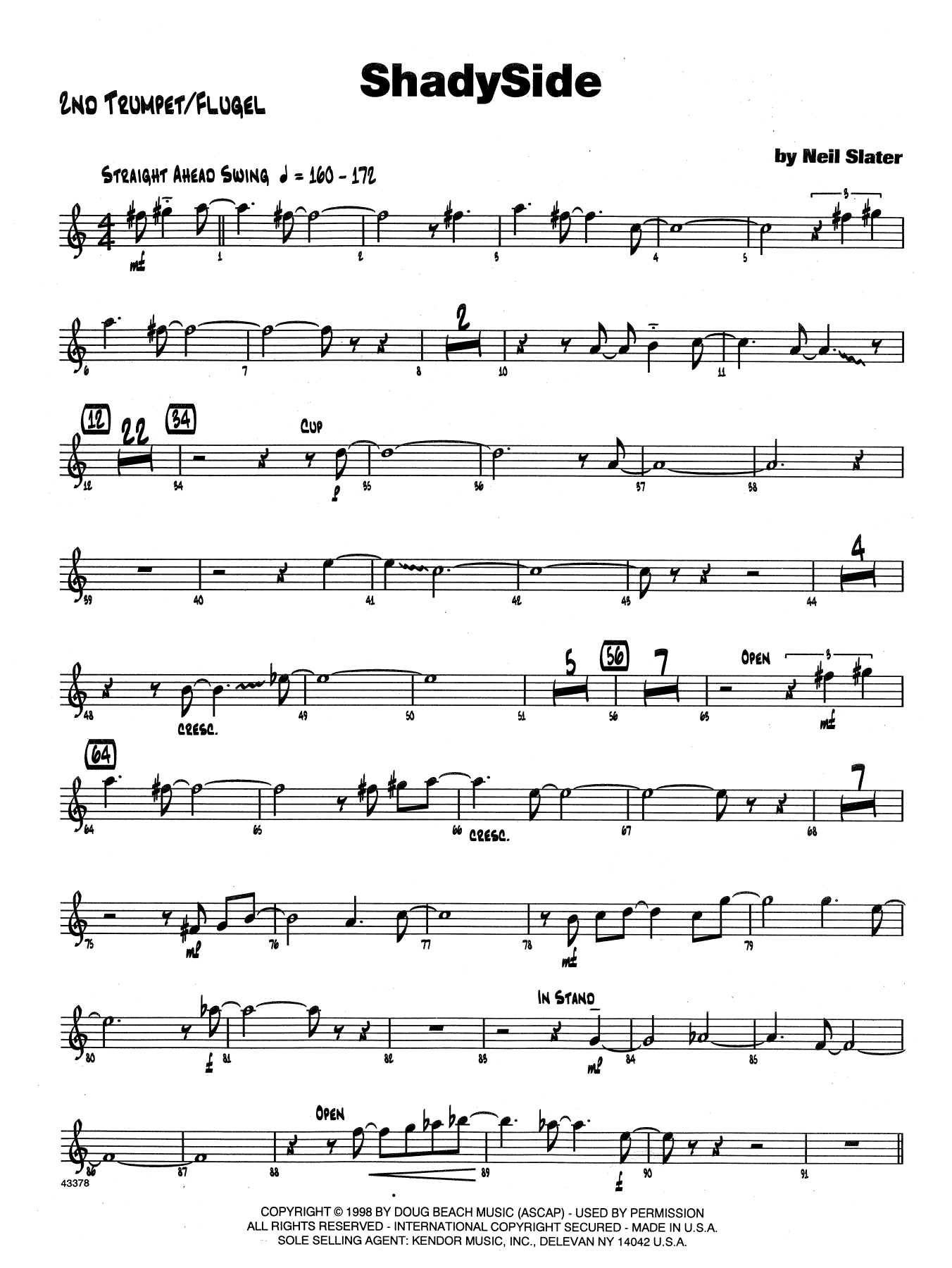 Download Neil Slater Shadyside - 2nd Bb Trumpet Sheet Music