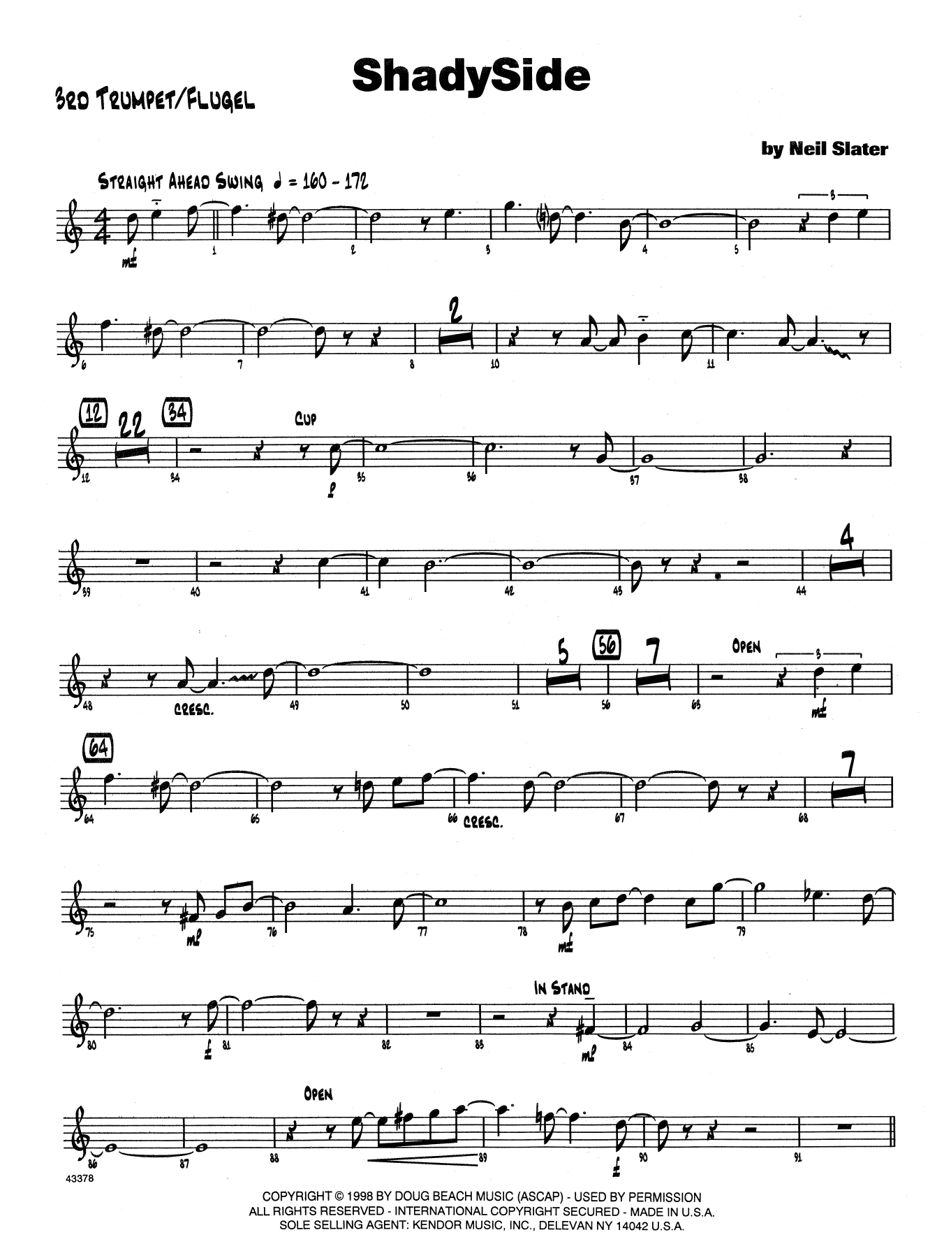 Download Neil Slater Shadyside - 3rd Bb Trumpet Sheet Music