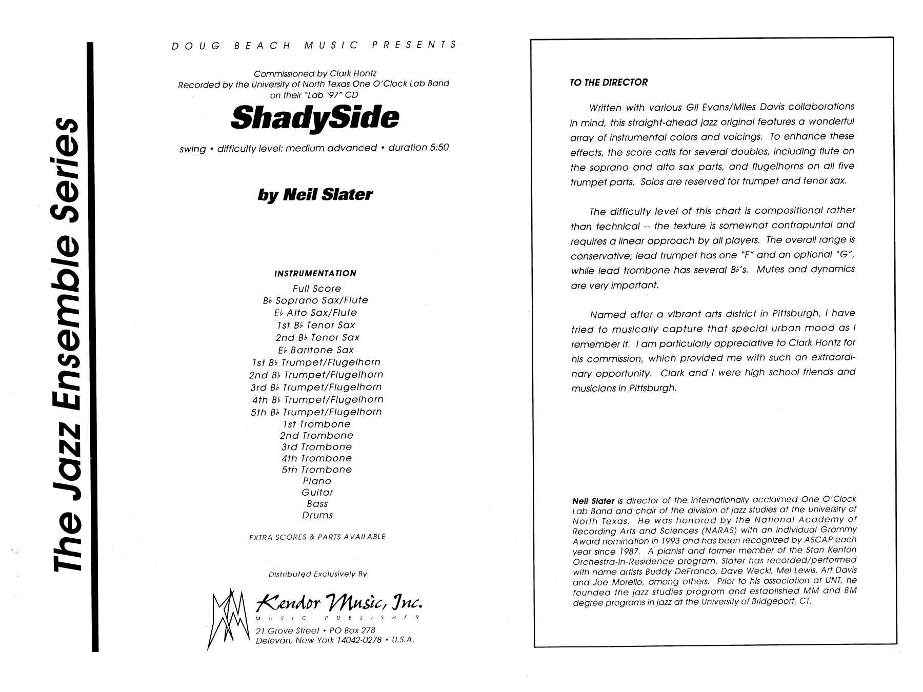 Download Neil Slater Shadyside - Full Score Sheet Music