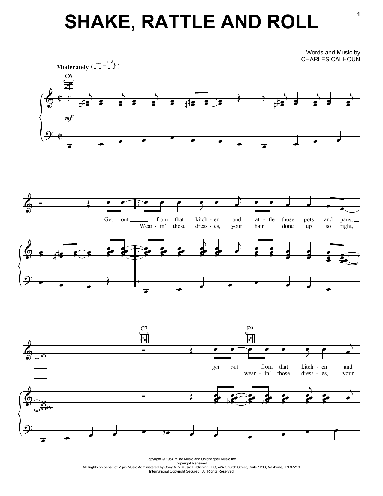 Download Bill Haley Shake, Rattle And Roll Sheet Music