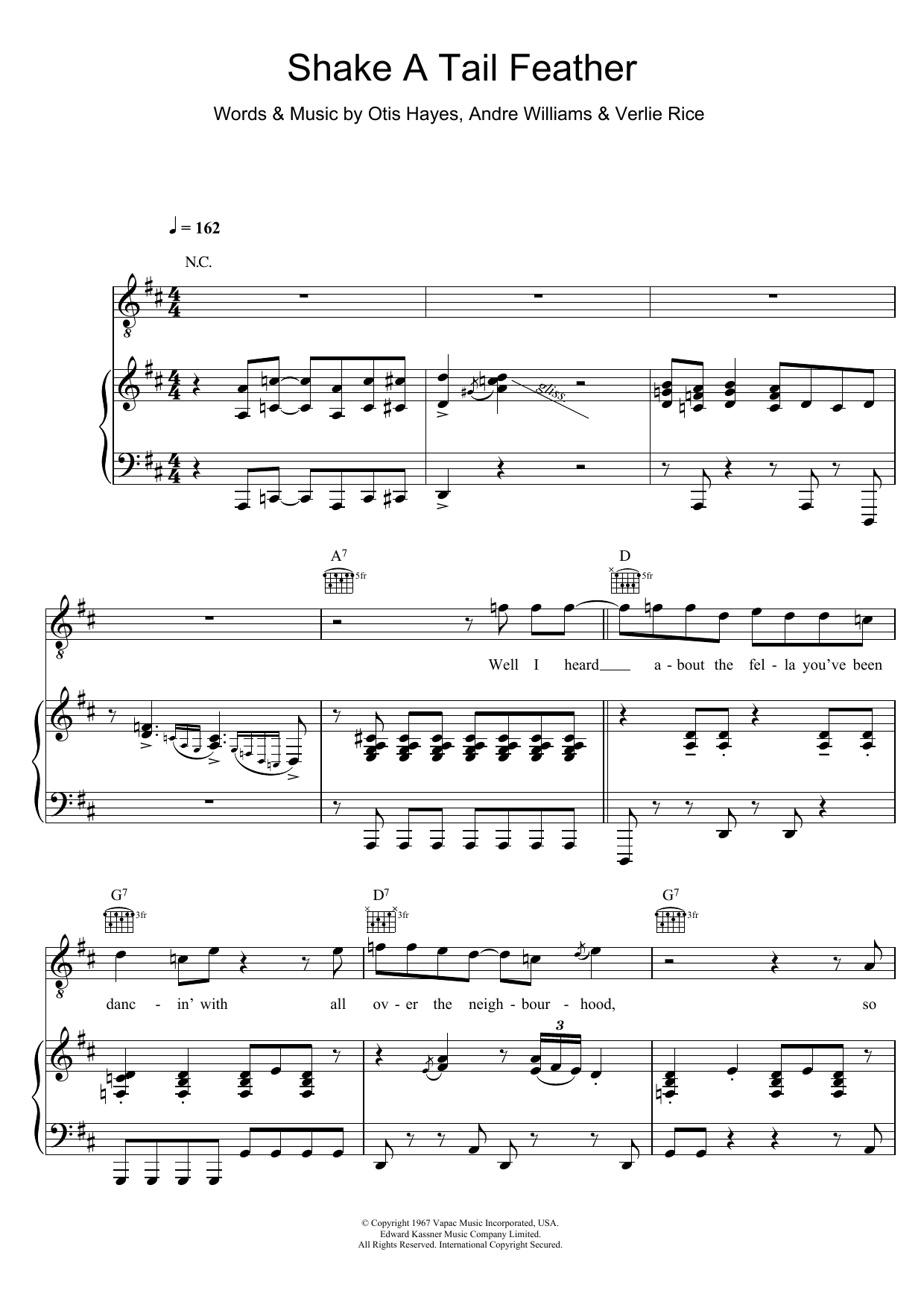 Download Ray Charles Shake A Tail Feather Sheet Music
