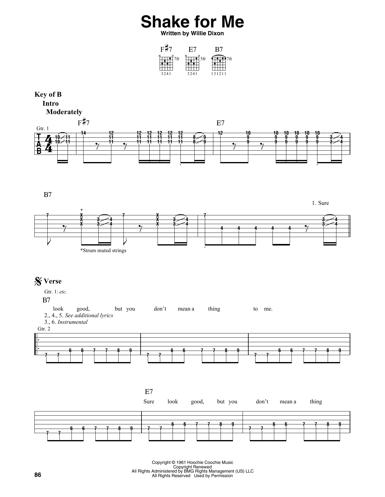 Download Howlin' Wolf Shake For Me Sheet Music