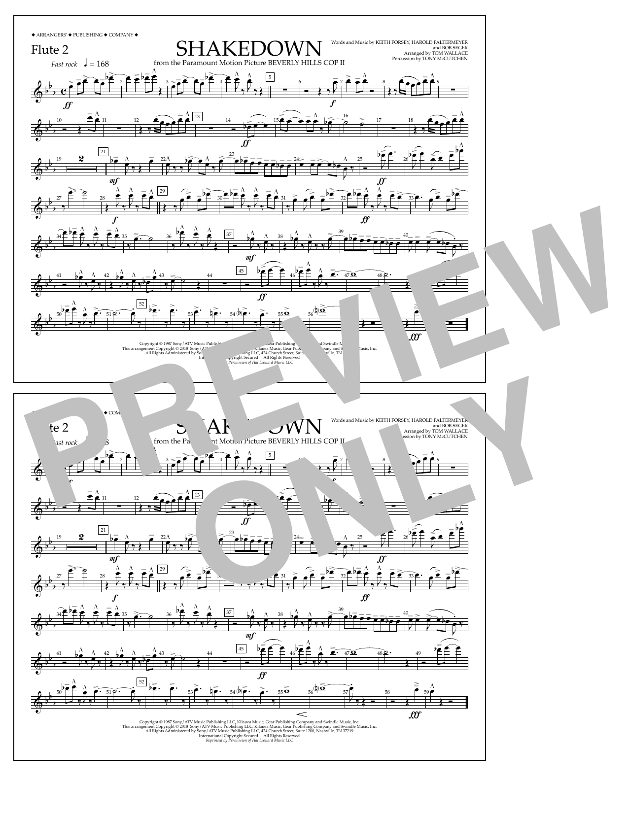 Download Tom Wallace Shakedown - Flute 2 Sheet Music