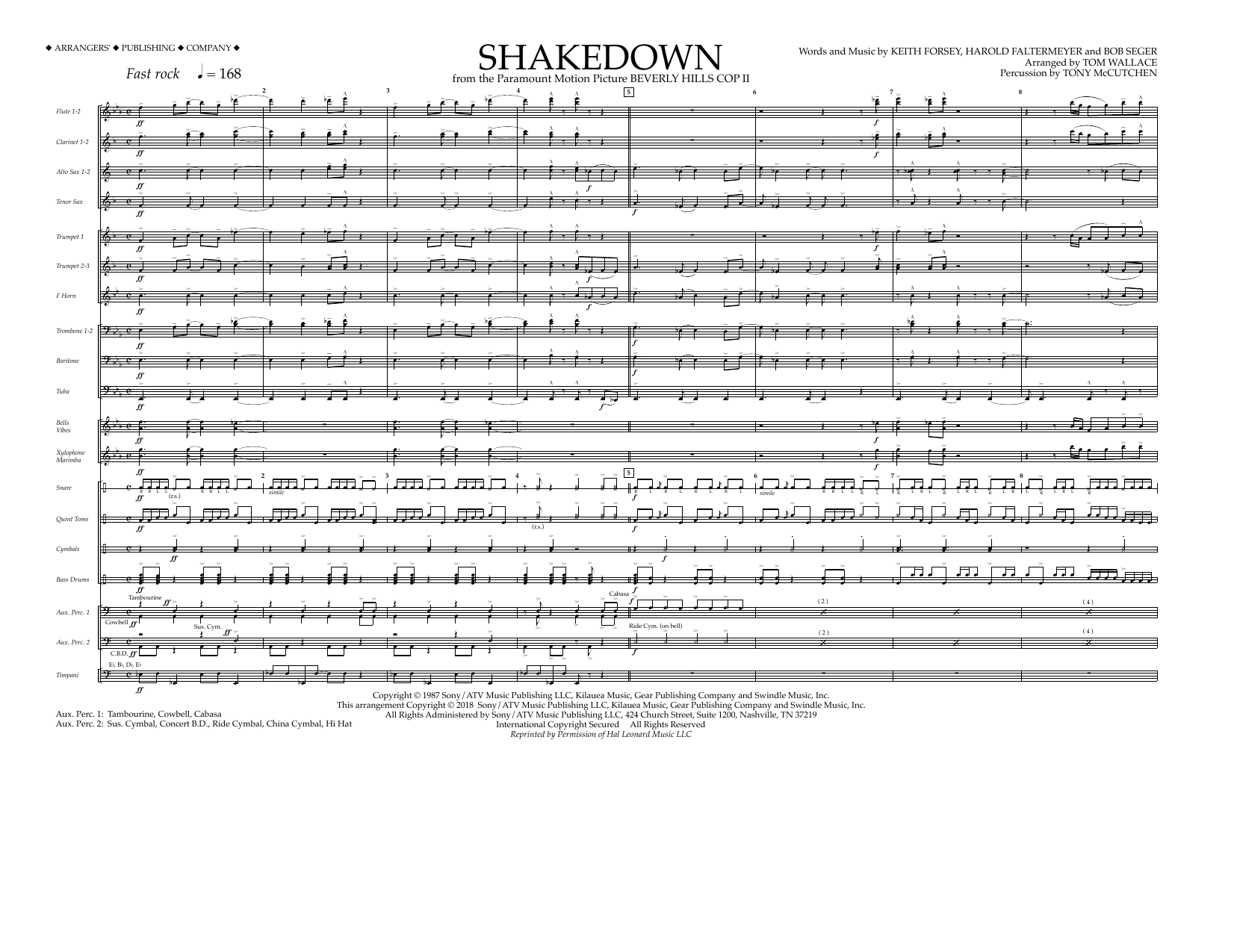 Download Tom Wallace Shakedown - Full Score Sheet Music