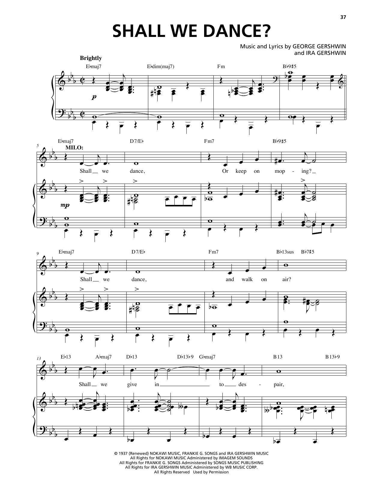 Download George Gershwin & Ira Gershwin Shall We Dance? (from An American In Pa Sheet Music