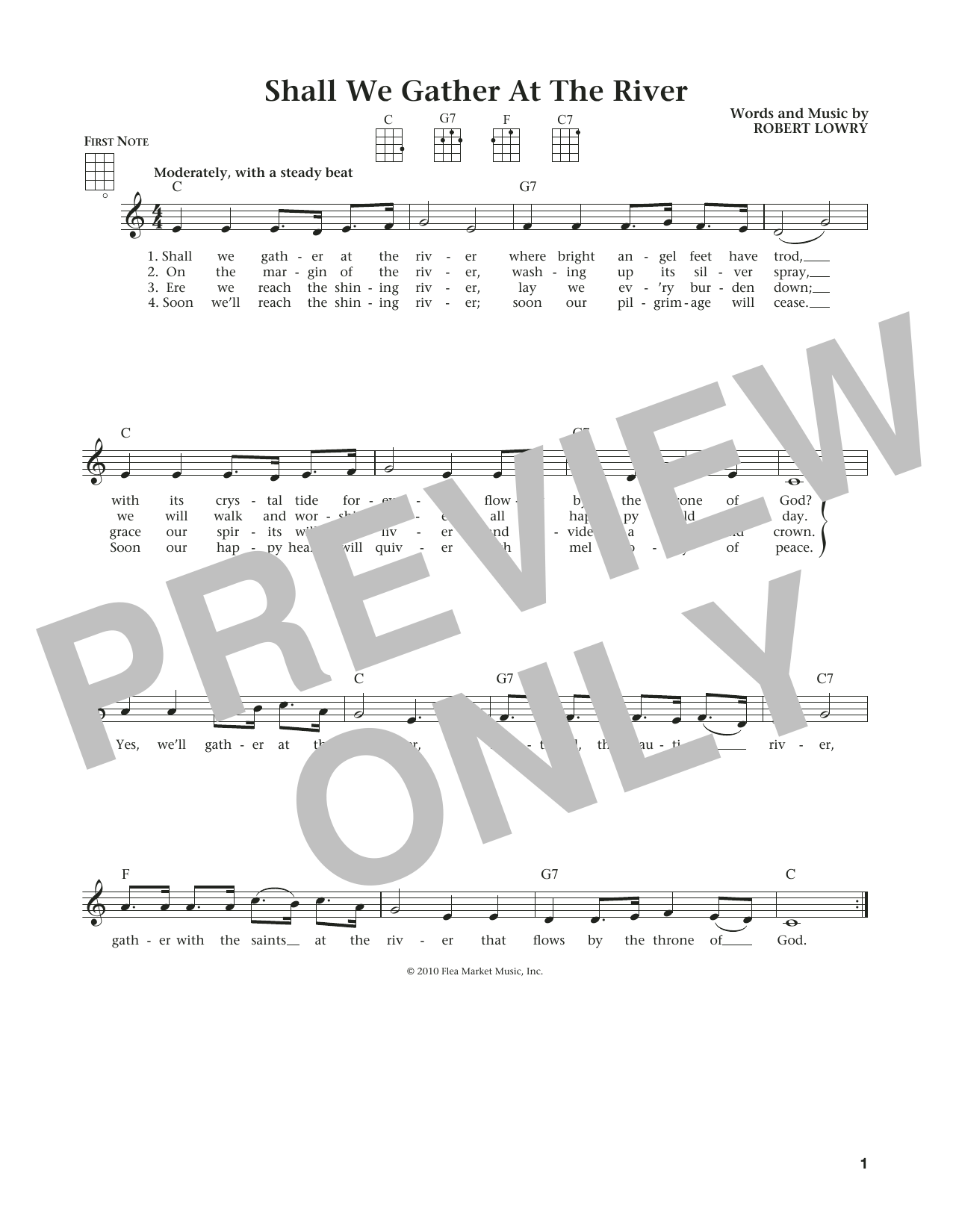 Download Robert Lowry Shall We Gather At The River? (from The Sheet Music