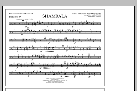 Download Jay Dawson Shambala - Baritone B.C. Sheet Music