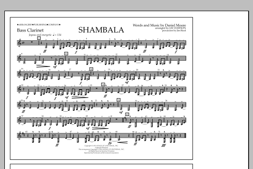 Download Jay Dawson Shambala - Bass Clarinet Sheet Music