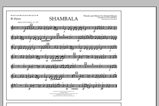 Download Jay Dawson Shambala - Bb Horn Sheet Music