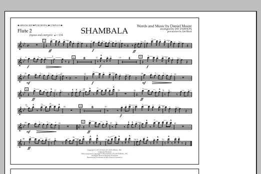 Download Jay Dawson Shambala - Flute 2 Sheet Music