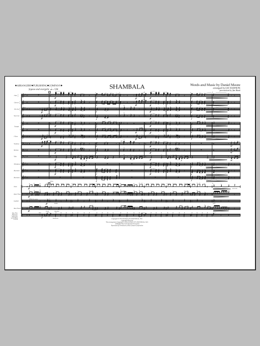 Download Jay Dawson Shambala - Full Score Sheet Music