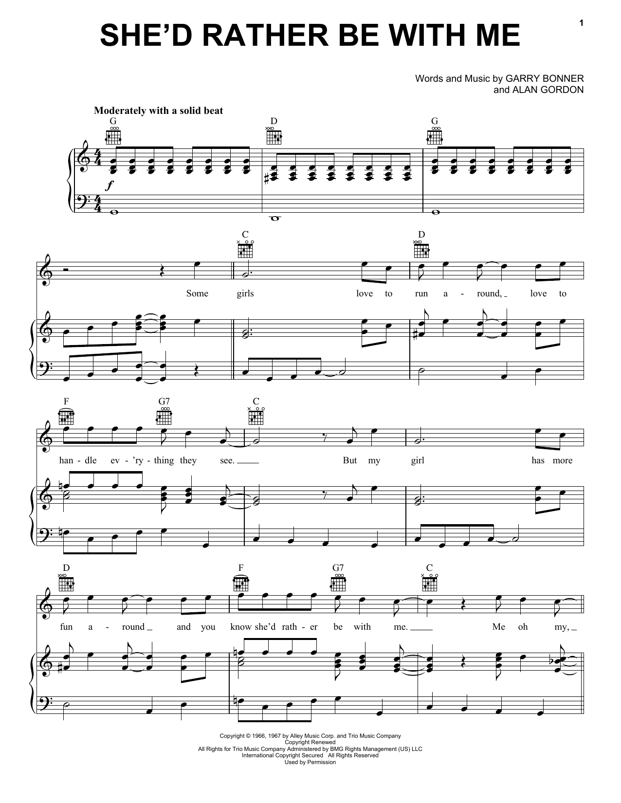 Download The Turtles She'd Rather Be With Me Sheet Music