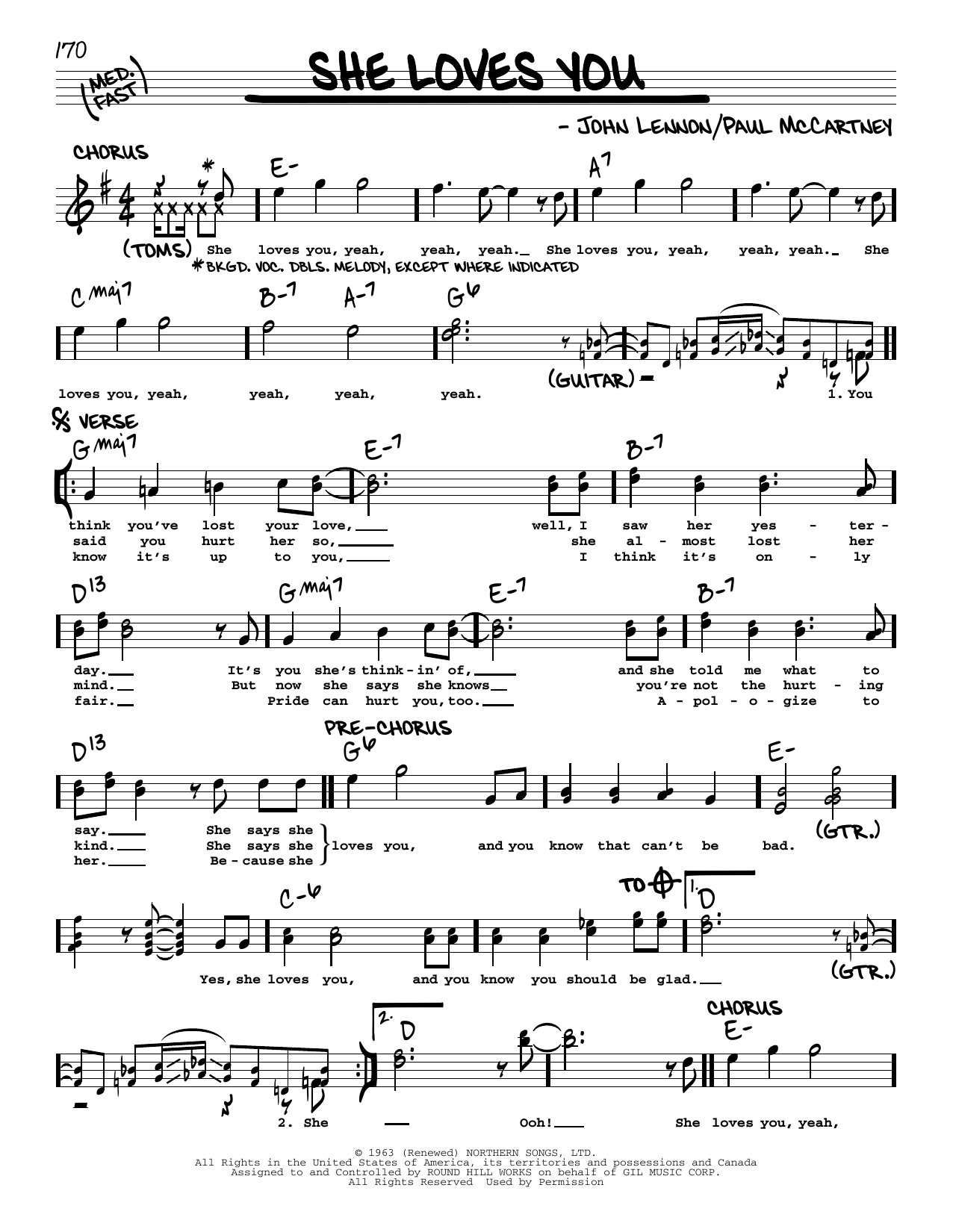 Download The Beatles She Loves You [Jazz version] Sheet Music