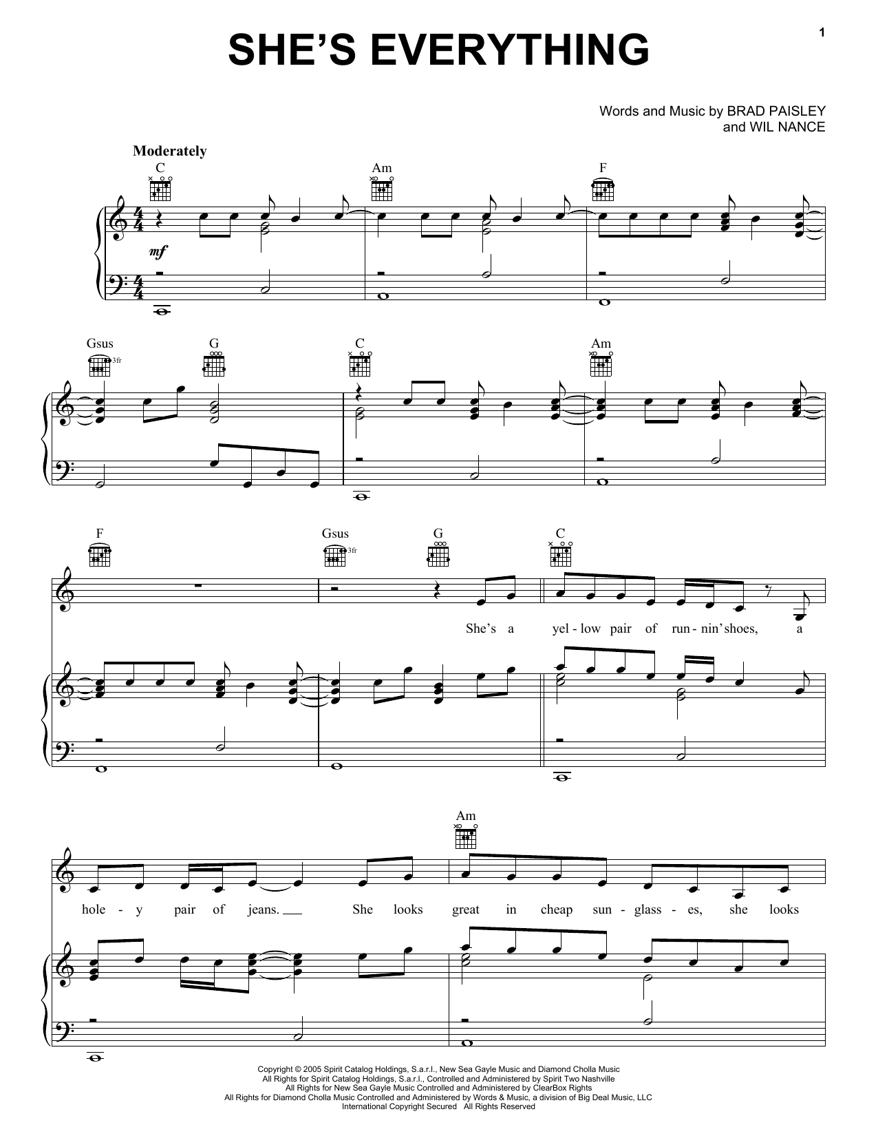 Download Brad Paisley She's Everything Sheet Music
