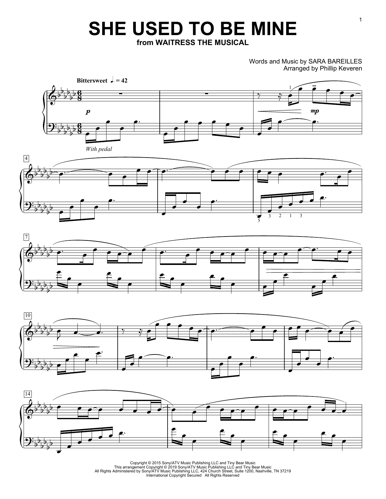 Download Sara Bareilles She Used To Be Mine [Classical version] Sheet Music