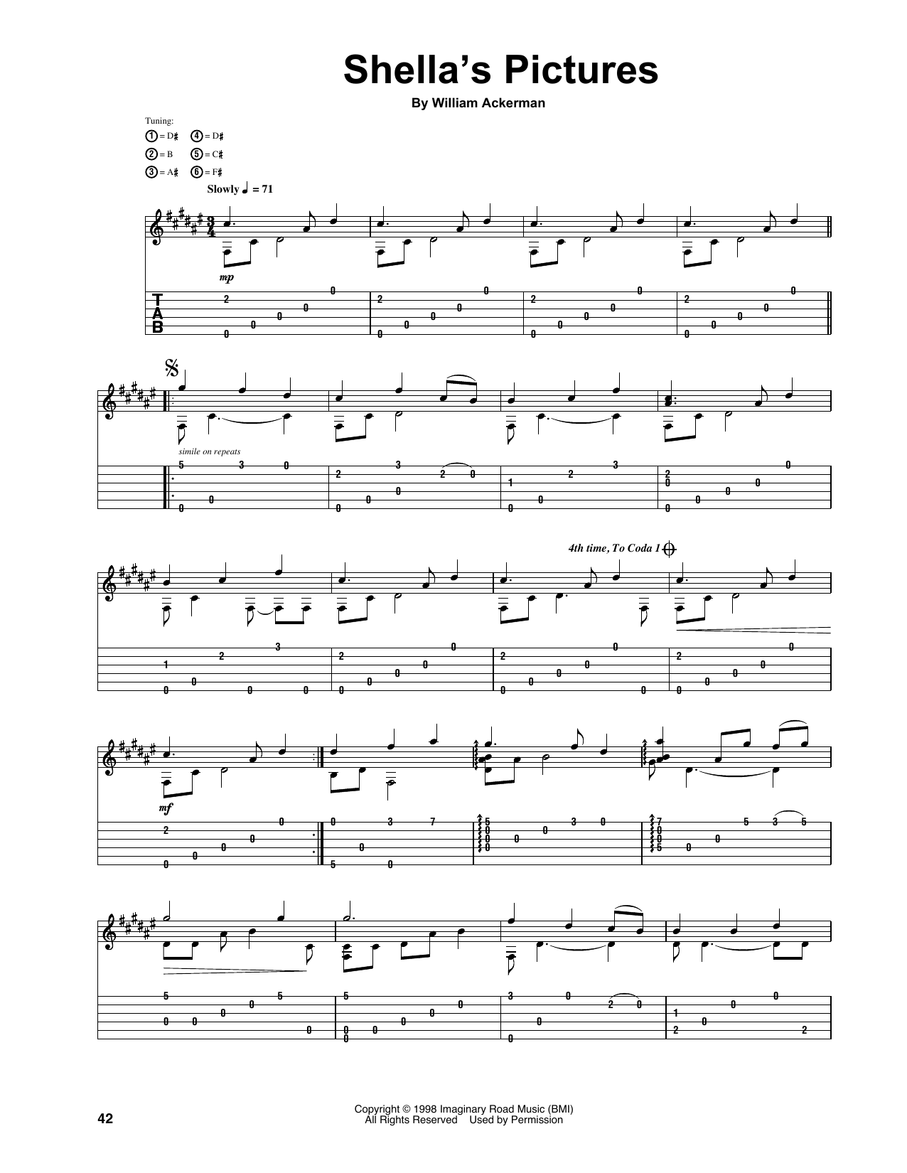 Download Will Ackerman Shella's Pictures Sheet Music