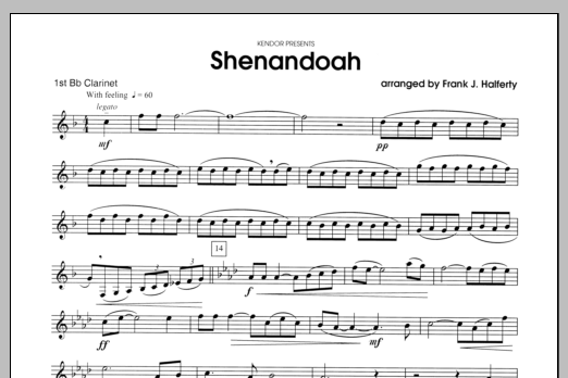 Download Halferty Shenandoah - Clarinet 1 Sheet Music