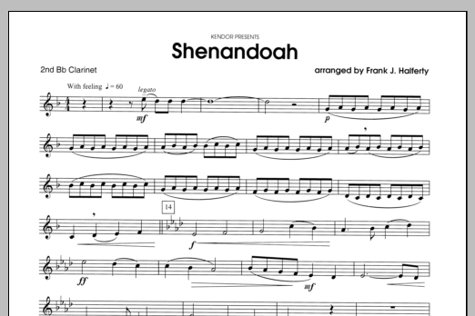 Download Halferty Shenandoah - Clarinet 2 Sheet Music