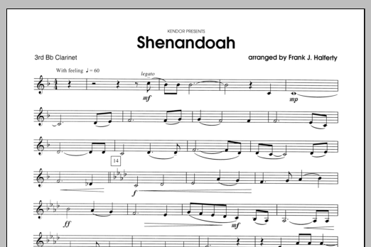 Download Halferty Shenandoah - Clarinet 3 Sheet Music