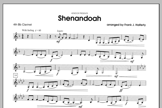 Download Halferty Shenandoah - Clarinet 4 Sheet Music