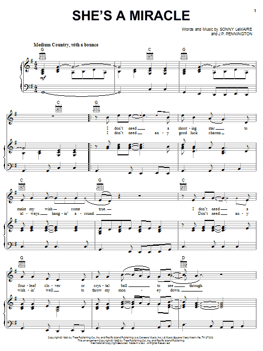 Download Exile She's A Miracle Sheet Music