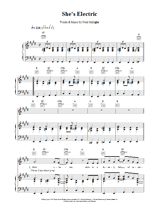 Download Oasis She's Electric Sheet Music
