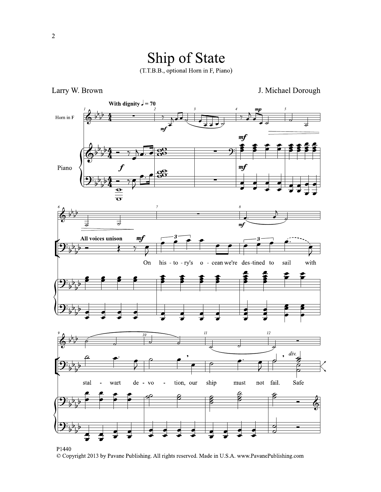 Download J. Michael Dorough Ship of State Sheet Music