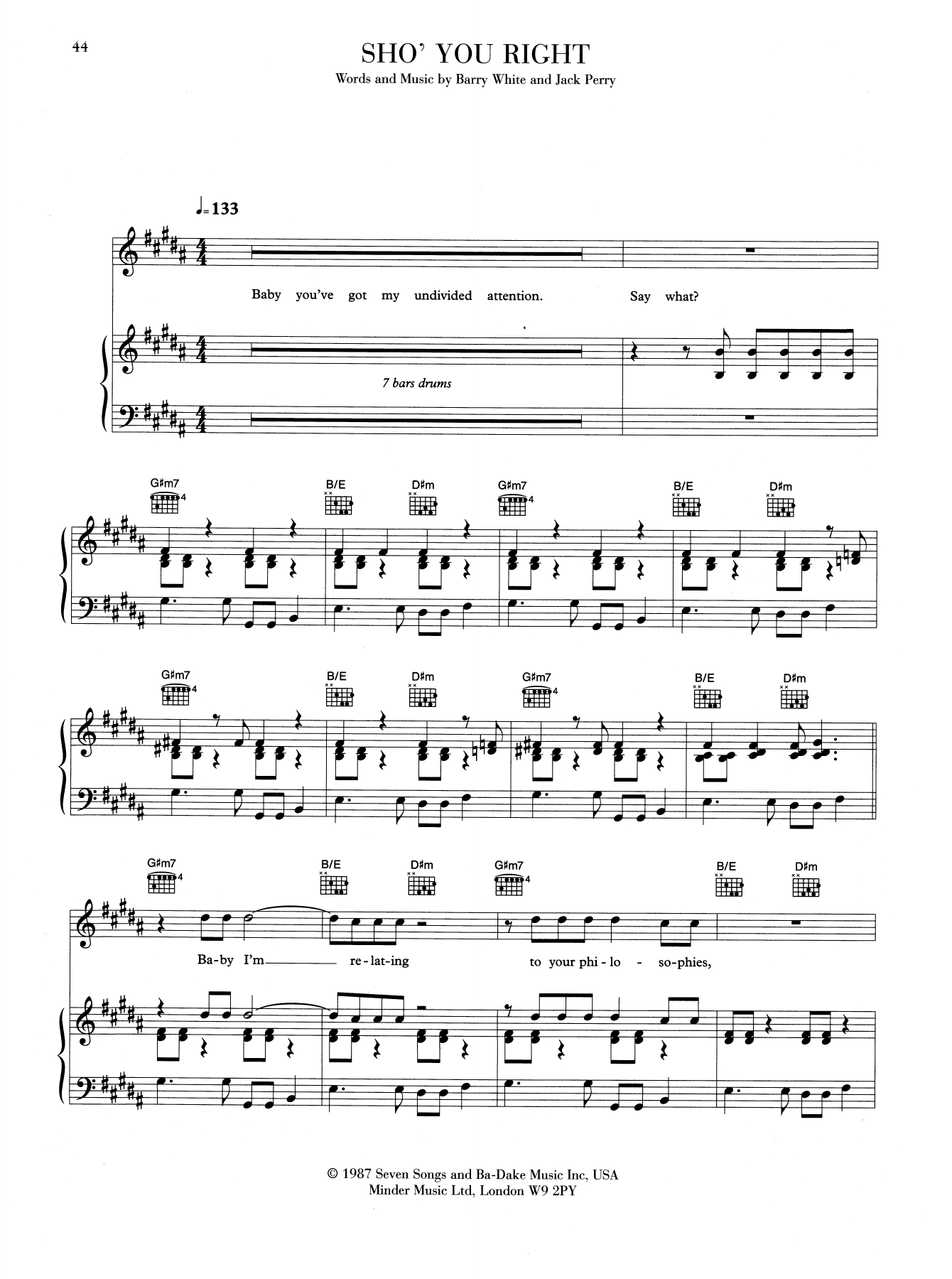 Download Barry White Sho' You Right Sheet Music