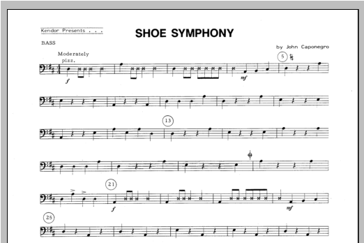 Download Caponegro Shoe Symphony - Bass Sheet Music