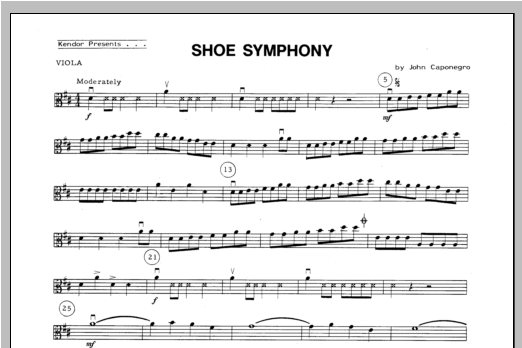 Download Caponegro Shoe Symphony - Viola Sheet Music