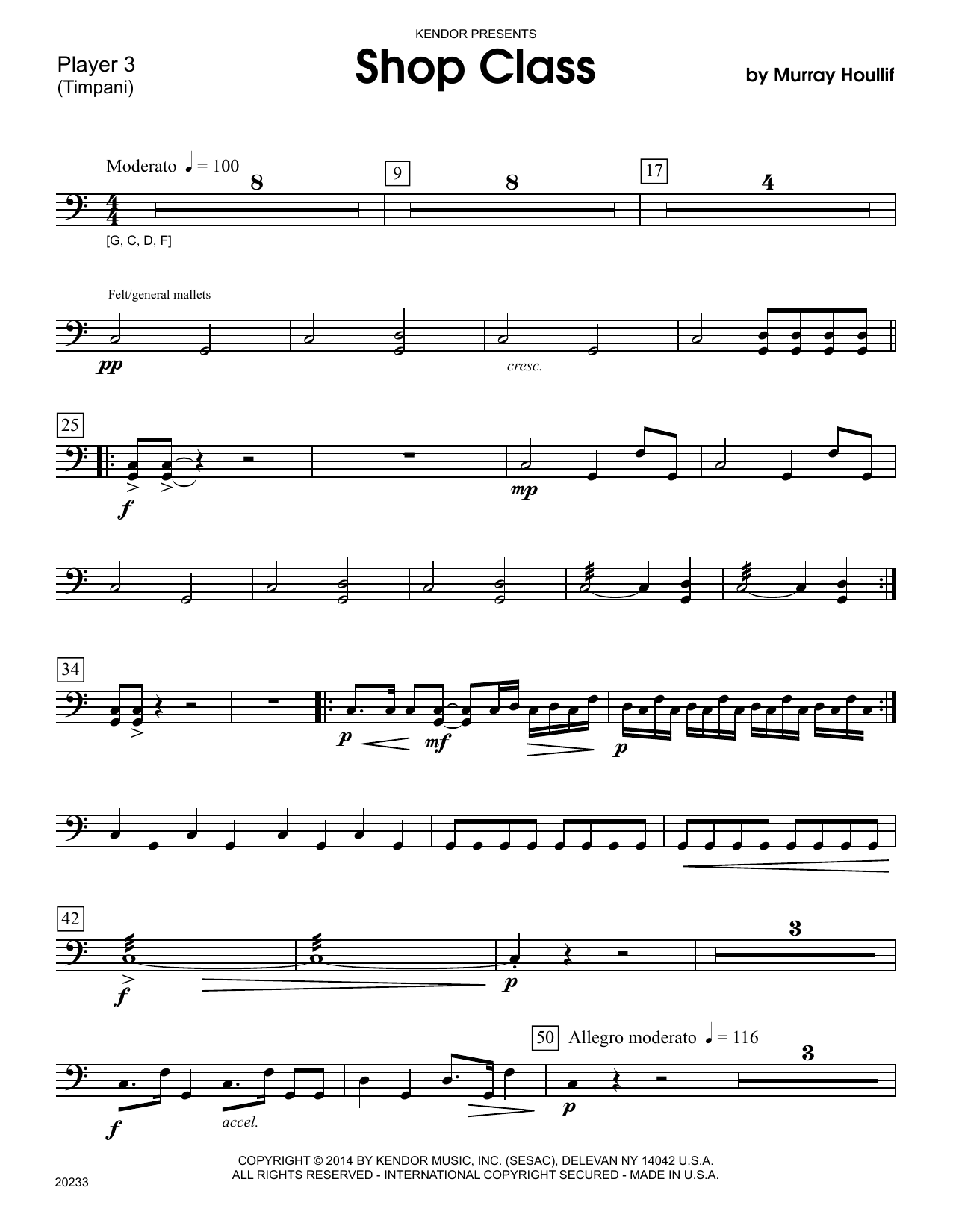 Download Murray Houllif Shop Class - Percussion 3 Sheet Music