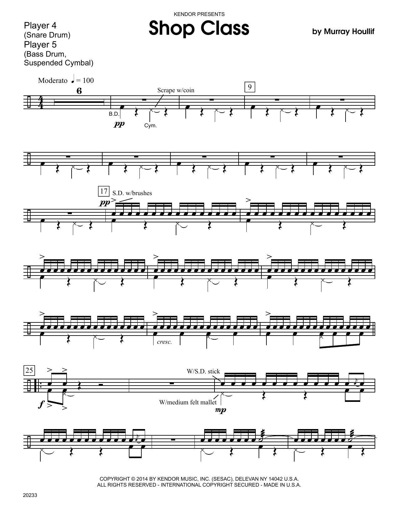 Download Murray Houllif Shop Class - Percussion 4 Sheet Music