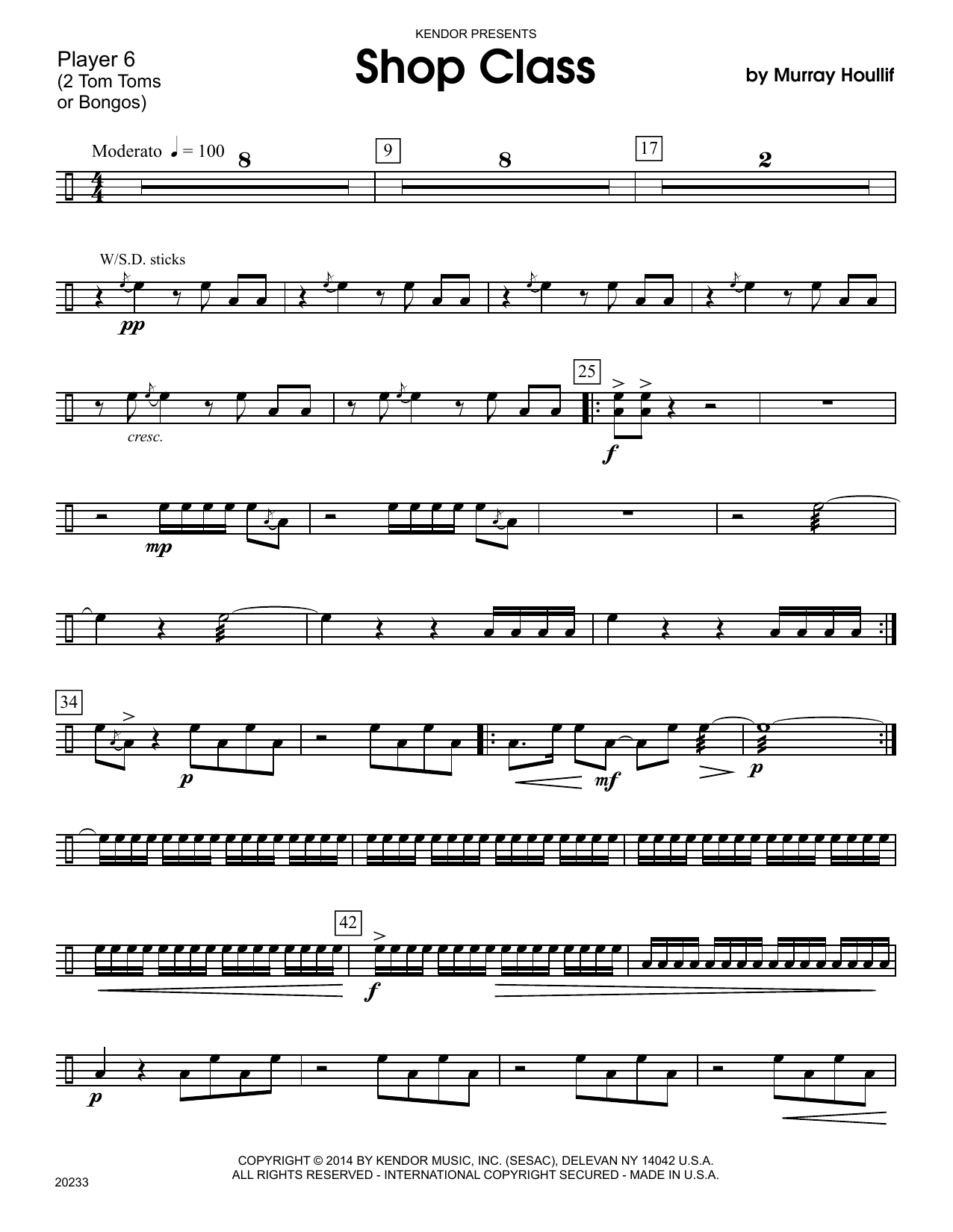 Download Murray Houllif Shop Class - Percussion 6 Sheet Music